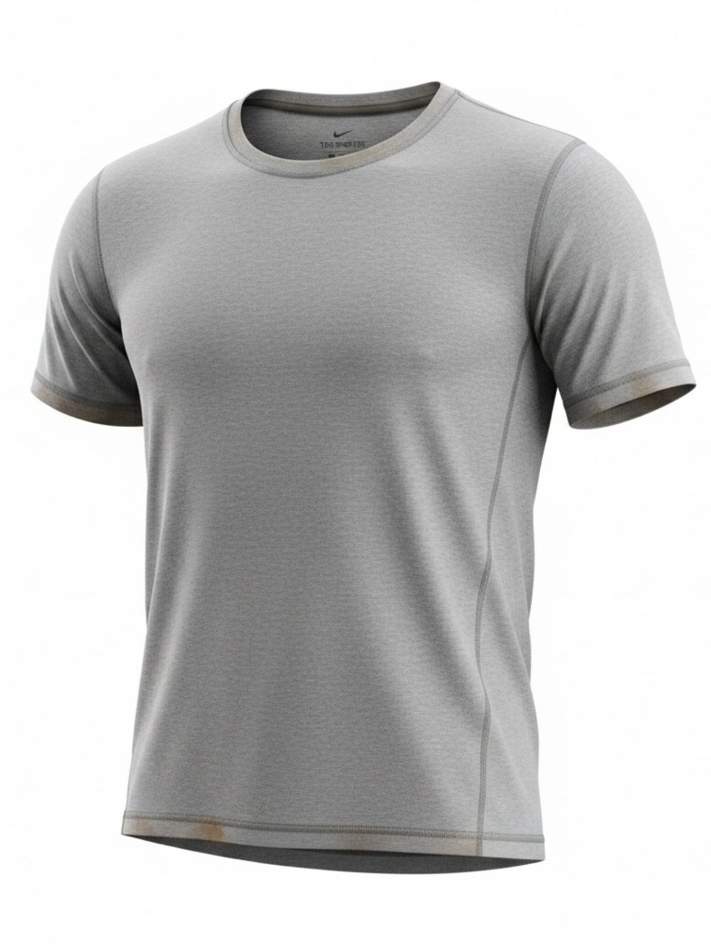 The Nike Tee Dri-Fit Men's Heather Gray Crew Neck T-Shirt